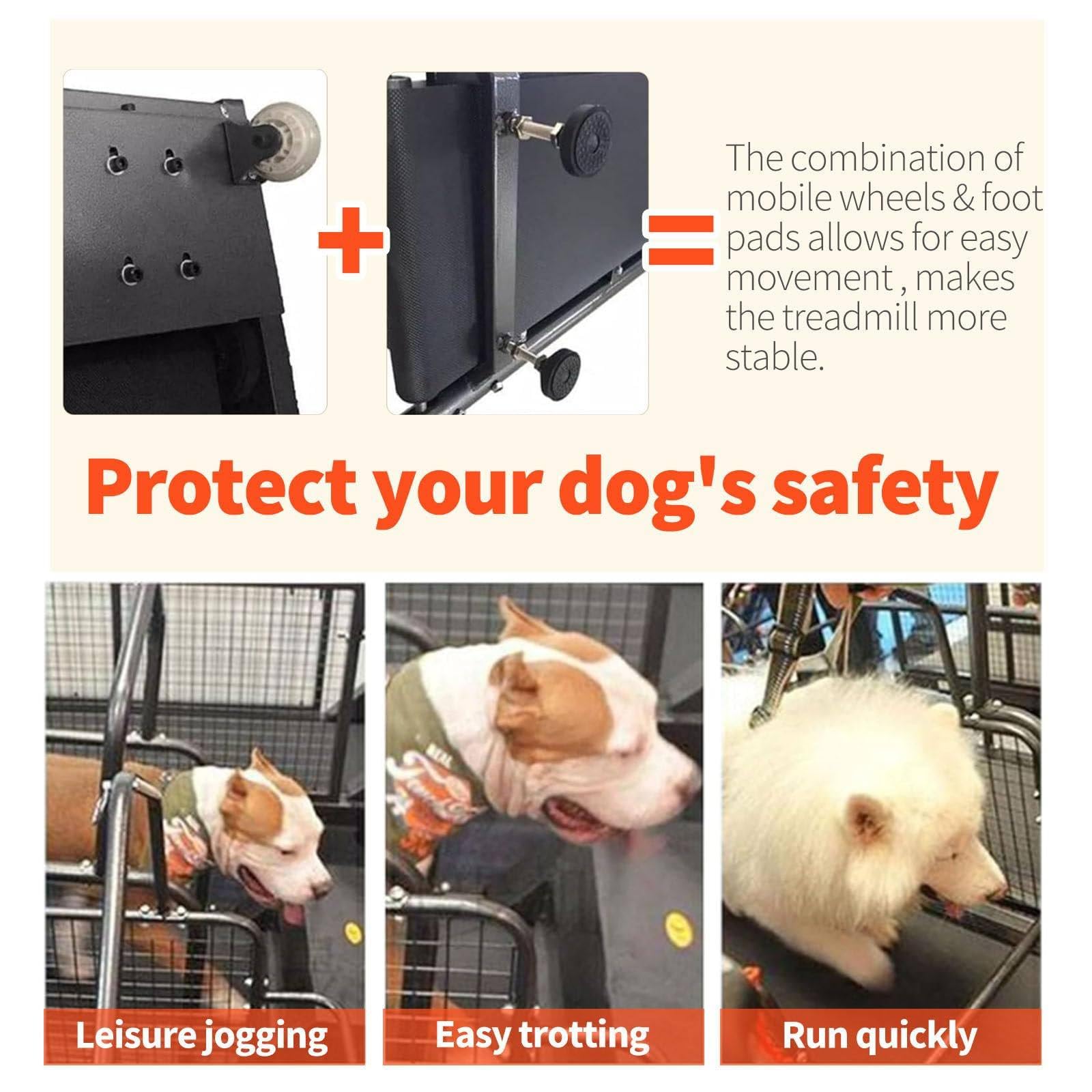 Dog Treadmill, Doggy Treadmill, Adjustable Speed Pet Running Machine for Small & Medium Dogs Exercise, Indoor Treadmill Pet Exercise and Weight Loss, Supports Up to 176 lbs / 80kg,B