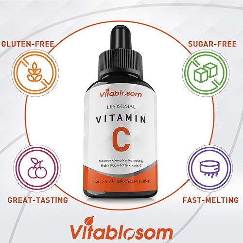 Miniatura 4 de Líquido liposomal de vitamina C de 2000 mg para adultos, alta absorción VIT C, sistema inmunitario de mayor biodisponibilidad y apoyo antioxidante,
