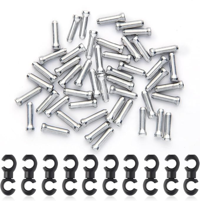 Amazon.com : Bike Cable End Caps, Bike Cable Clasps, Alloy Cable End ...