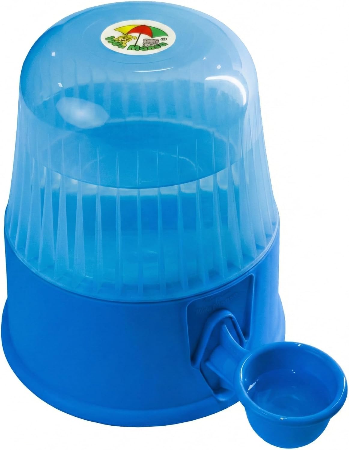 Pet Water Dispenser for Dogs and Cats, 67.6 oz – Gravity-Fed Water Bowl for Clean Drinking, Prevents Wet Fur, BPA-Free Polypropylene, Vida Mansa (Clear Light Blue)
