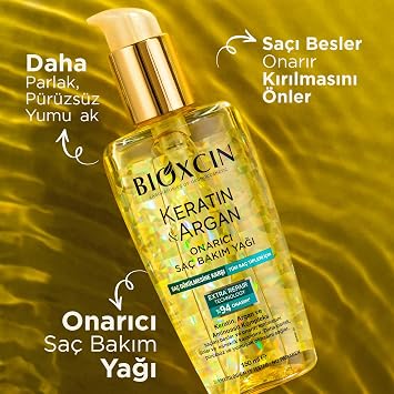 Bioxcin Keratin & Argan Repair Hair Care Oil 150 Ml - Worn and Damaged Hair 2 pack