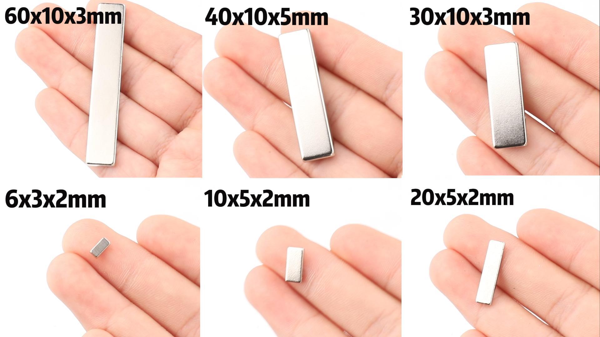 Image of LOVIMAG Small Neodymium Bar Magnets, 5 Different Sizes, 118 Pcs | Rare Earth Refrigerator Magnet for Whiteboard, Fridge, Office, Science, Craft and Tool Storage