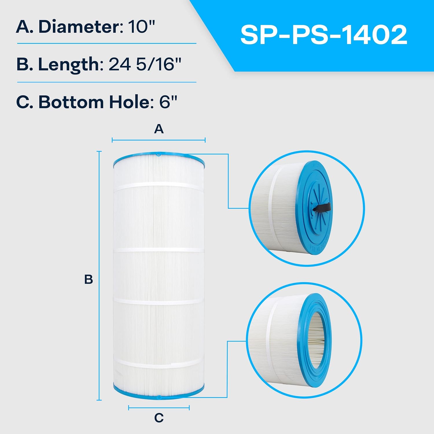 SpiroPure Replacement for Pleatco PJ160 PJ160-4 Unicel C-9482 Jacuzzi 42-3667-07-R Jacuzzi Brothers Sherlock 160 Filbur FC-1402 Hot Tub Spa Pool Replacement Cartridge