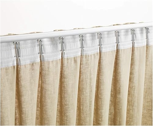 Miniatura 4 de Kronill - Cinta plisada para hacer cortinas plisadas, ancho 3.3 pulgadas, largo 161 pulgadas, cinta plisada de cortina 100% poliéster blanco