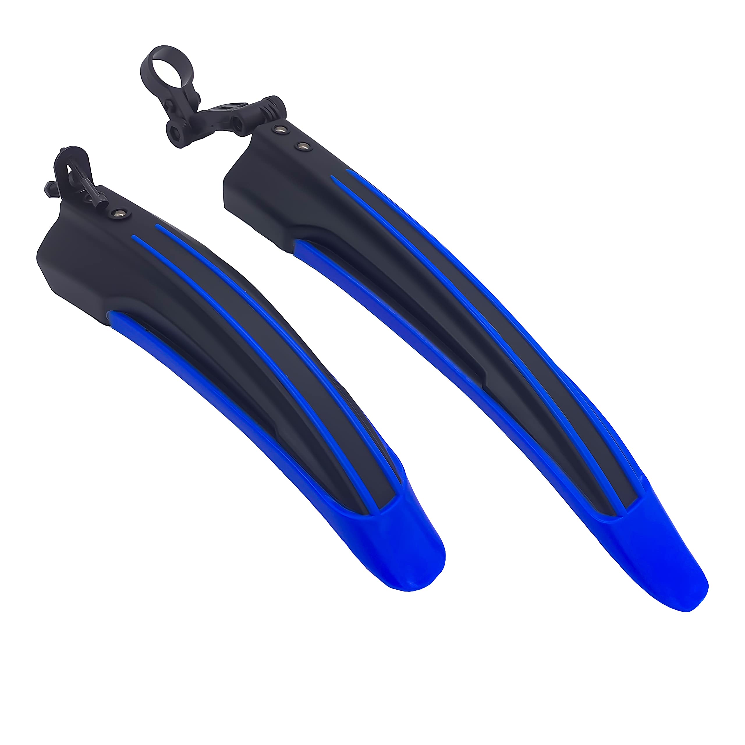 Alephnull Adjustable Standard 26 Inch Mountain Bike Splash Guard Bicycle Mudguard Set Front and Rear (Basic, Blue)