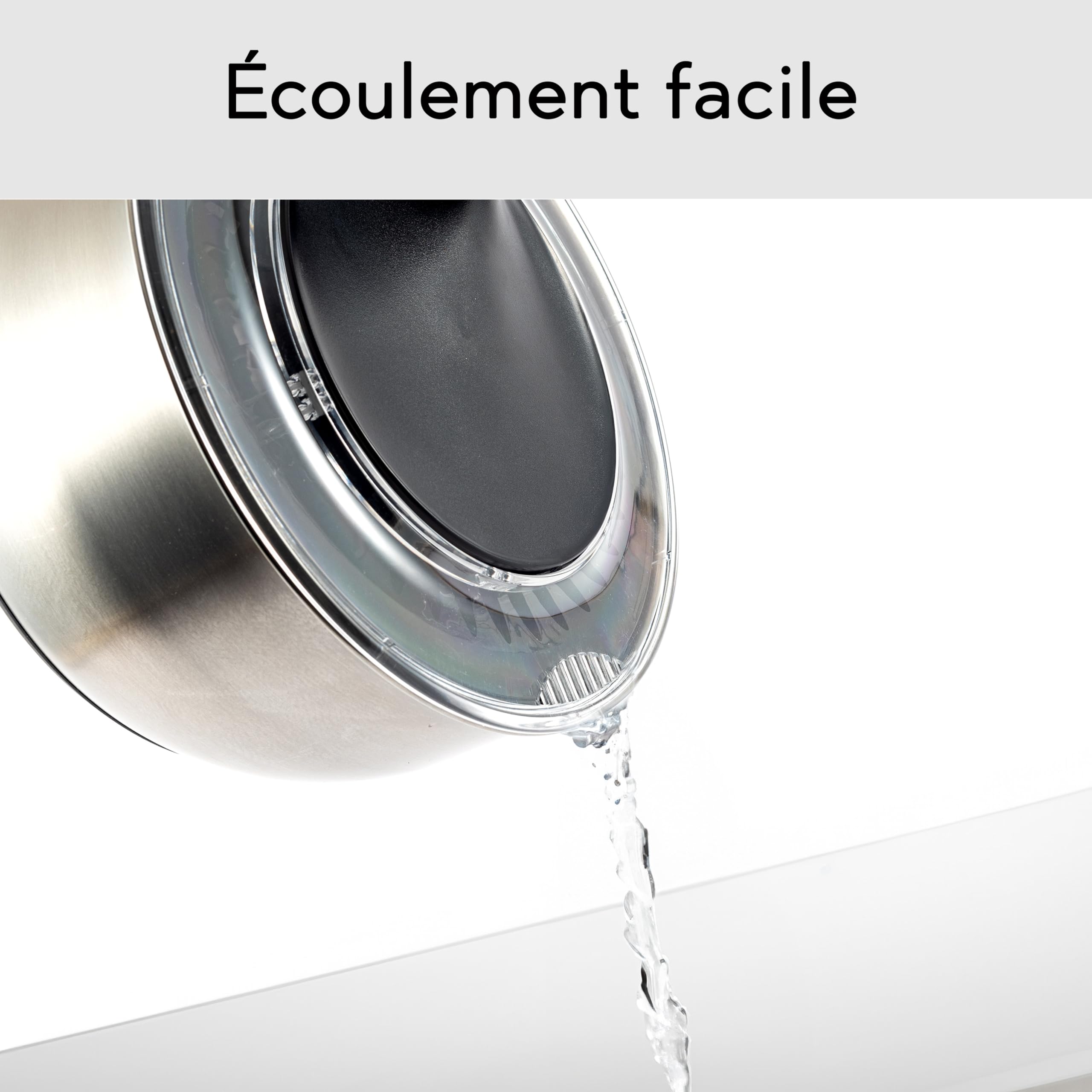 Hanseküche Essoreuse à Salade INOX Professionnelle – Saladier 3-en-1 pour Essorer, Servir et Conserver, Grande Capacité 4,5L, sans BPA, Compatible Lave-Vaisselle, Ø 24,5 x 19 cm