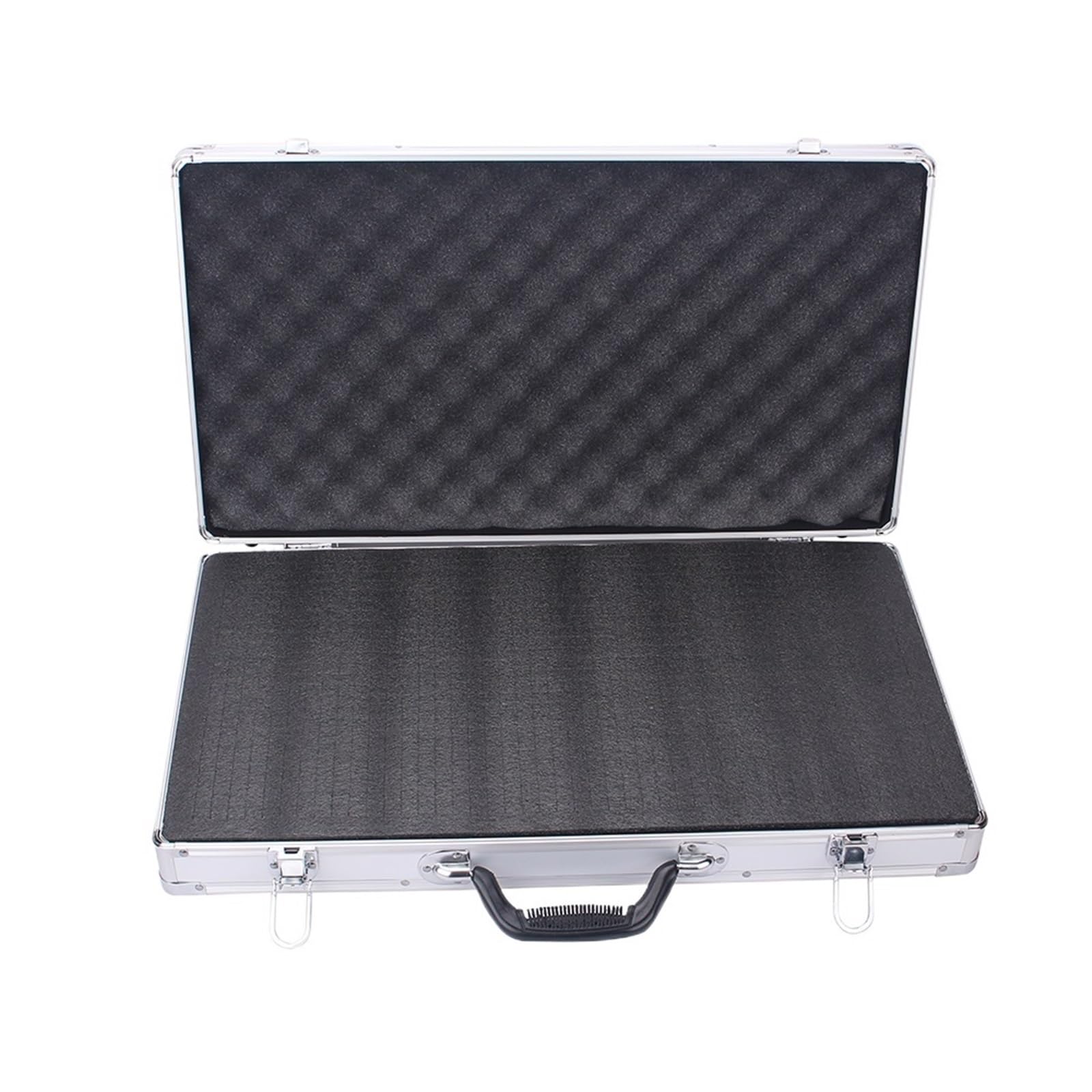 MaletíN De Aluminio Con Asa Caja de Herramientas, caja equipo aluminio, herramientas portátil for mecánico, Maleta gran capacidad, estuche rígido 58x32x8,5 cm, Rectangular(Silver)