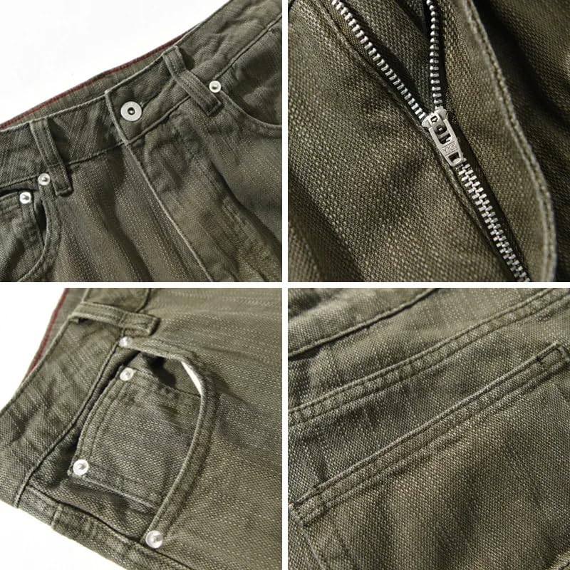 Casual Cargo Jeans Trousers for Men Cotton Vintage Joggers Streetwear Mens Pants4