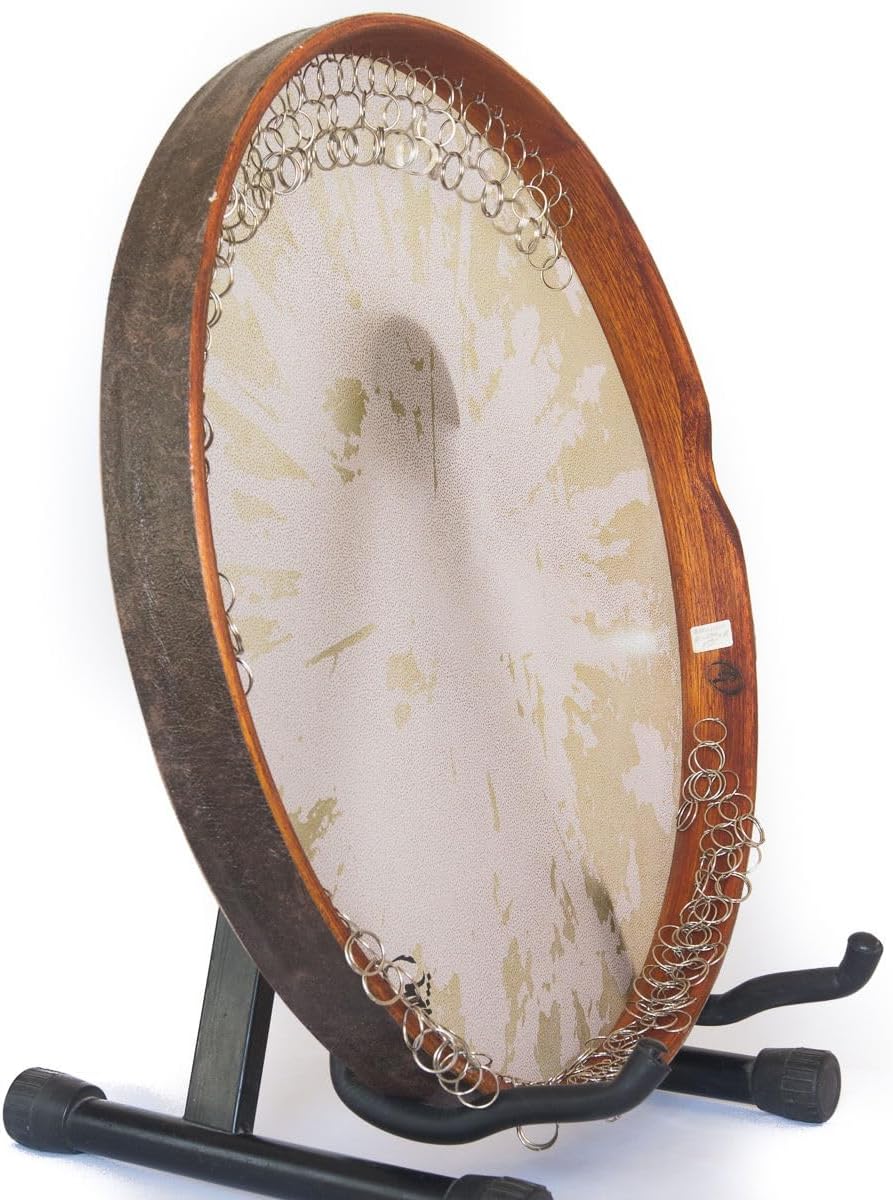 Professional Persian Daf Habibi Khurshidi Erbane Bendir with Nickel Rings with soft case