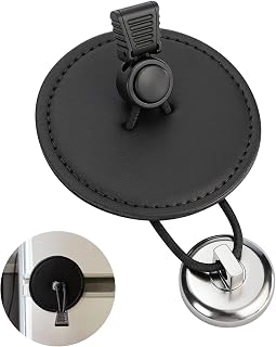 RV Fridge Door Magnetic Holder & Latch Black Adjustable Refrigerator Door Stopper for RV/Caravan - 1pack