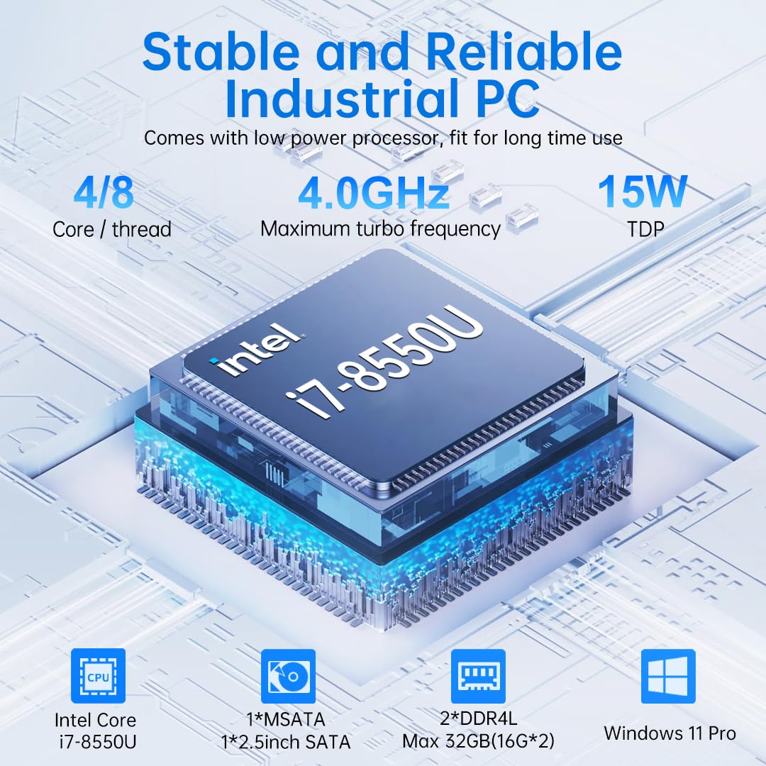 Amazon.co.jp: msecore 産業用PC、コアi7-8550U、16G RAM 256G SSD