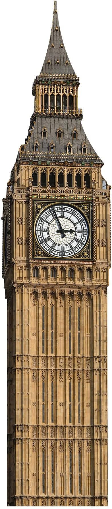 Star Cutouts SC146 Big Ben London Star Cardboard Cutout – Iconic UK Landmark Display for Parties, Events & British-Themed Decorations