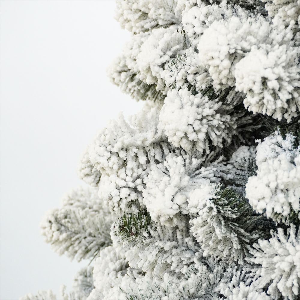 Albero di natale INNEVATO 150/180/210/230/270CM SUPERFOLTO REALISTICO (210)