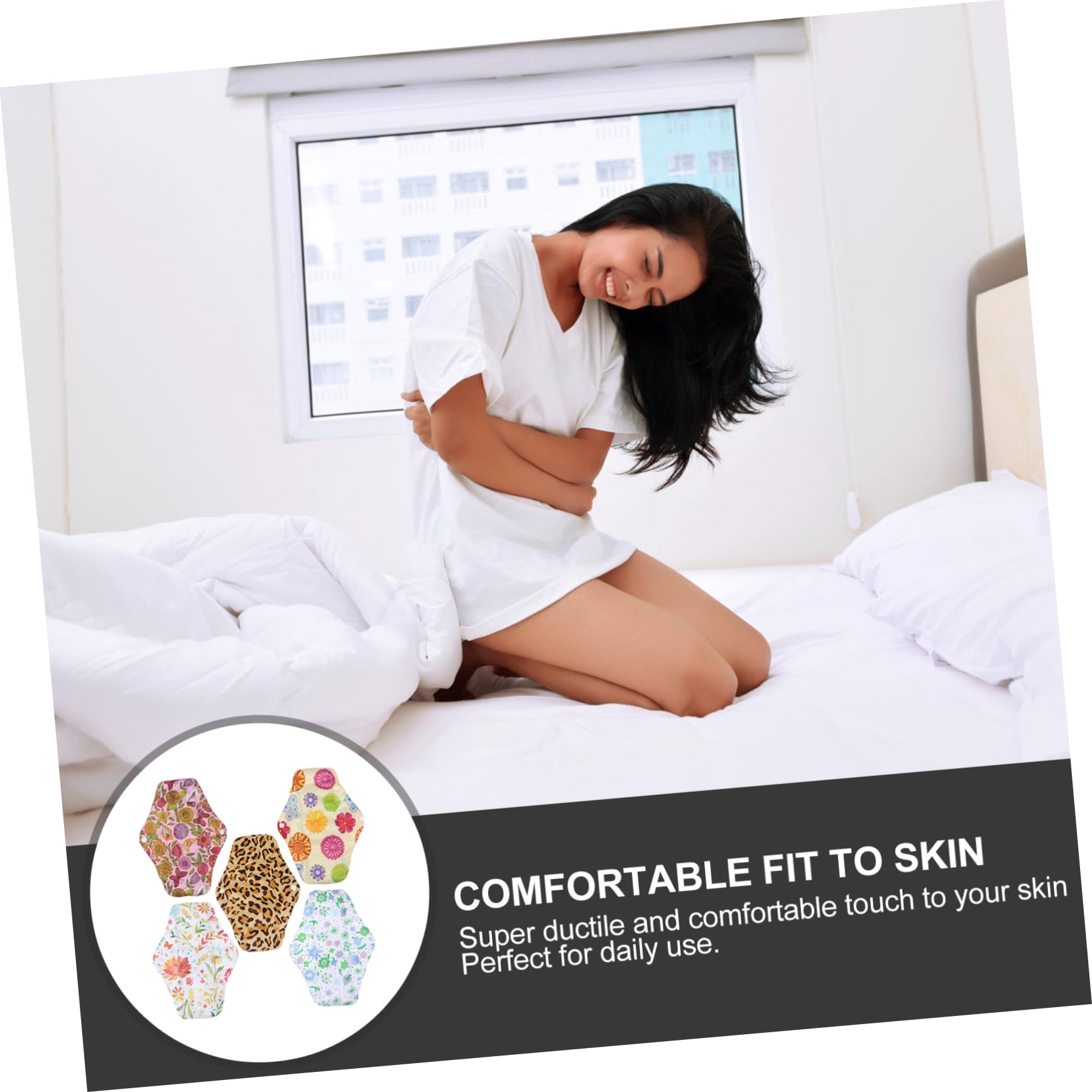 FRCOLOR 10 Piezas toalla sanitaria lavable compresas menstruales de tela compresas menstruales reutilizables compresas de tela cuecas menstruales toalla sanitaria de tela