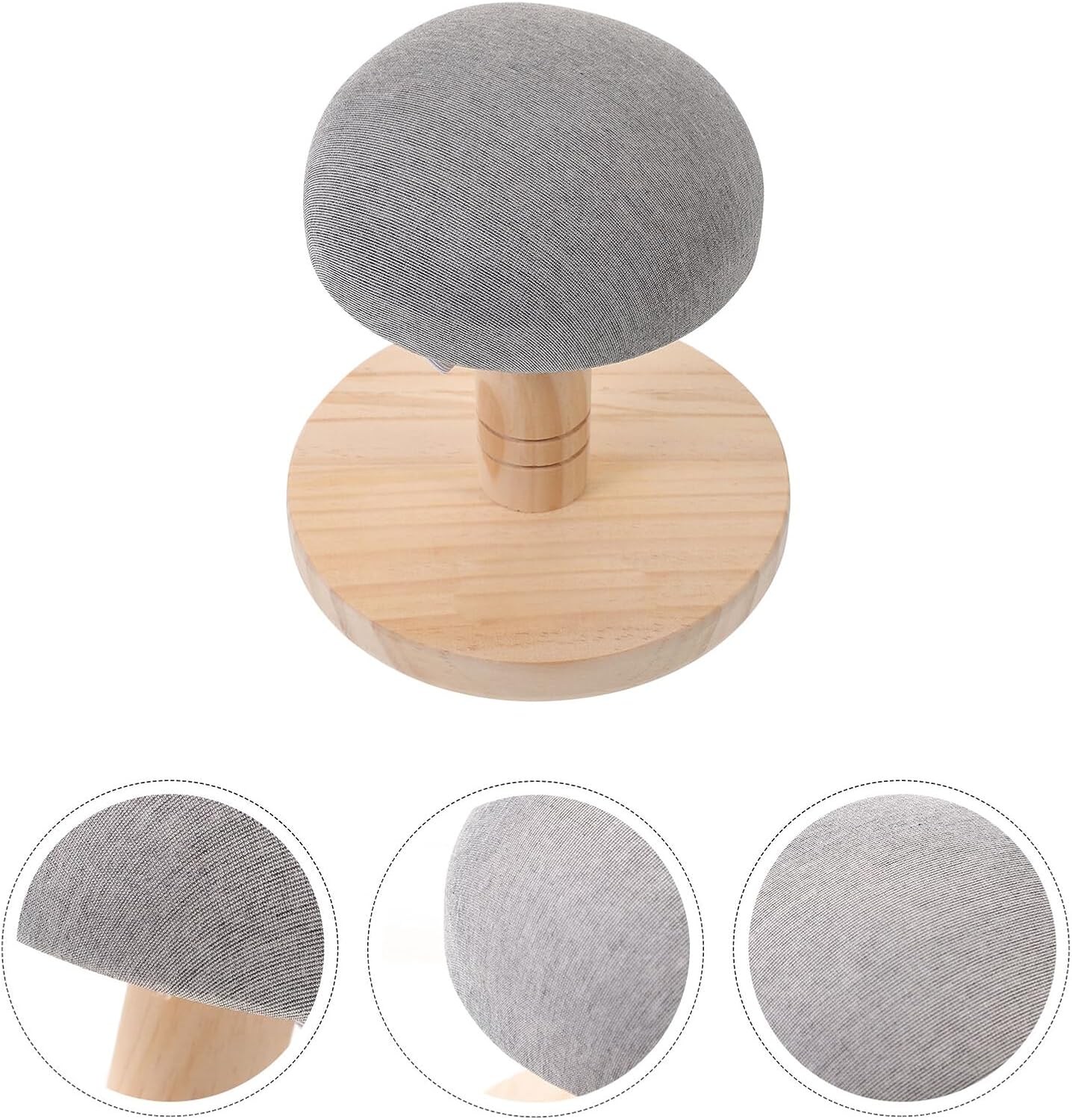 BESPORTBLE Ironing Pad with Non-Slip Thickened Wood Base Curved Compact Ironing Stool for Household Clothes Stable Hot Plate Support for Garment Steamer and Sewing Tailoring Use