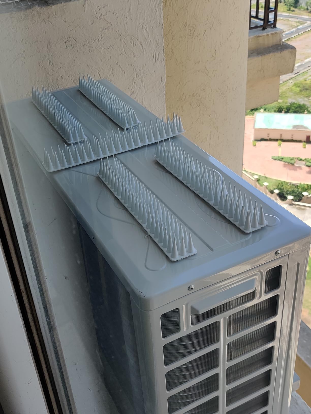 Window Spikes Birdshoo Bird Spikes for Pigeons Bird Control (10 Pcs Pack) 10Ft (Brown ...