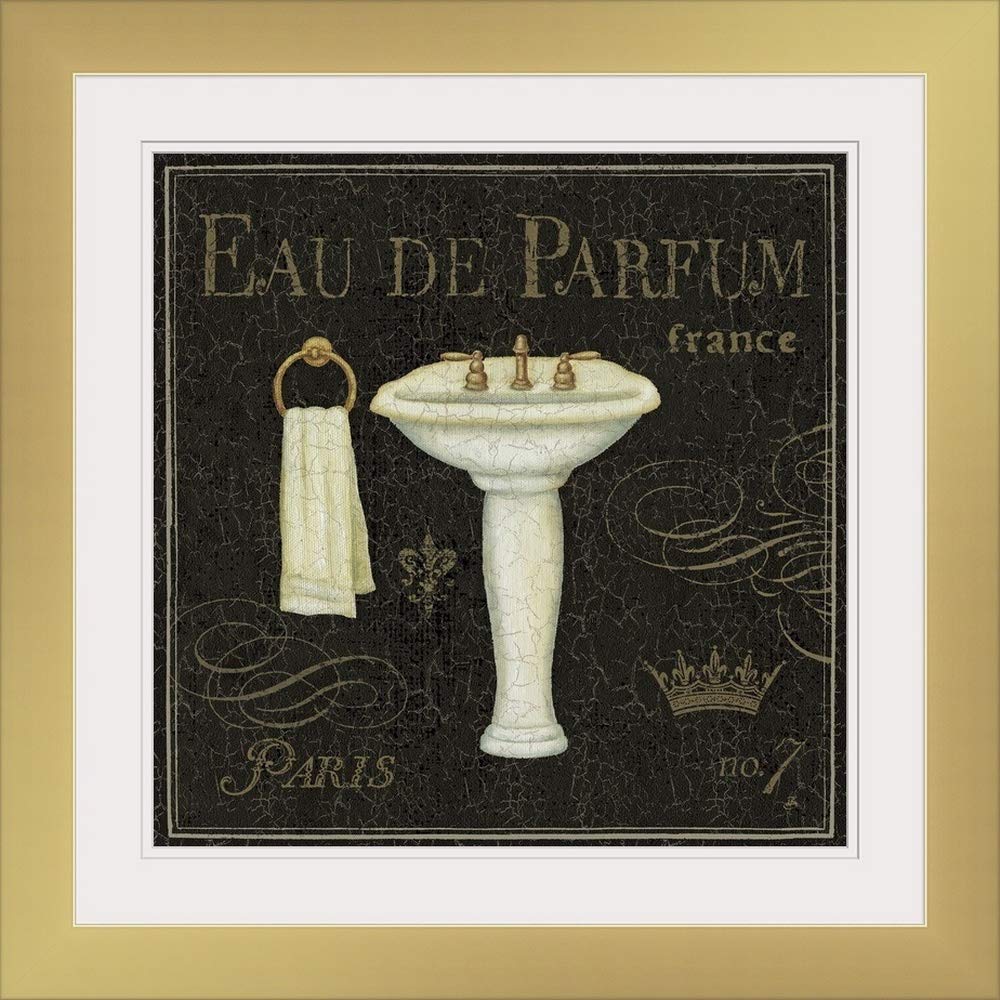 GREATBIGCANVAS Bain De Luxe III Gold Framed Wall Art Print, 12"x12"x.75