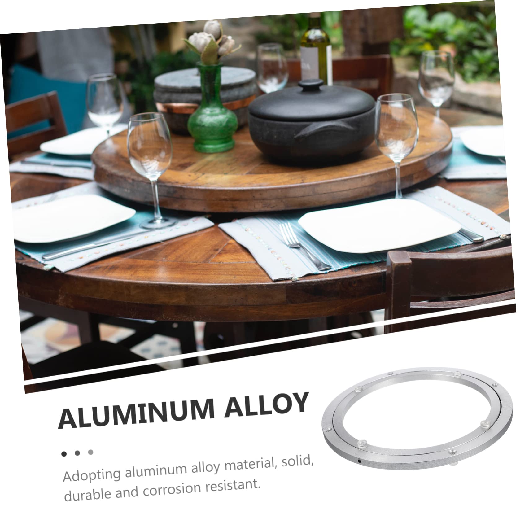 MOLUCKFU Dining Table Rotating Turntable Bearing Lazy Swivel Plate for Wood and Marble Tables for Restaurants and Home Use