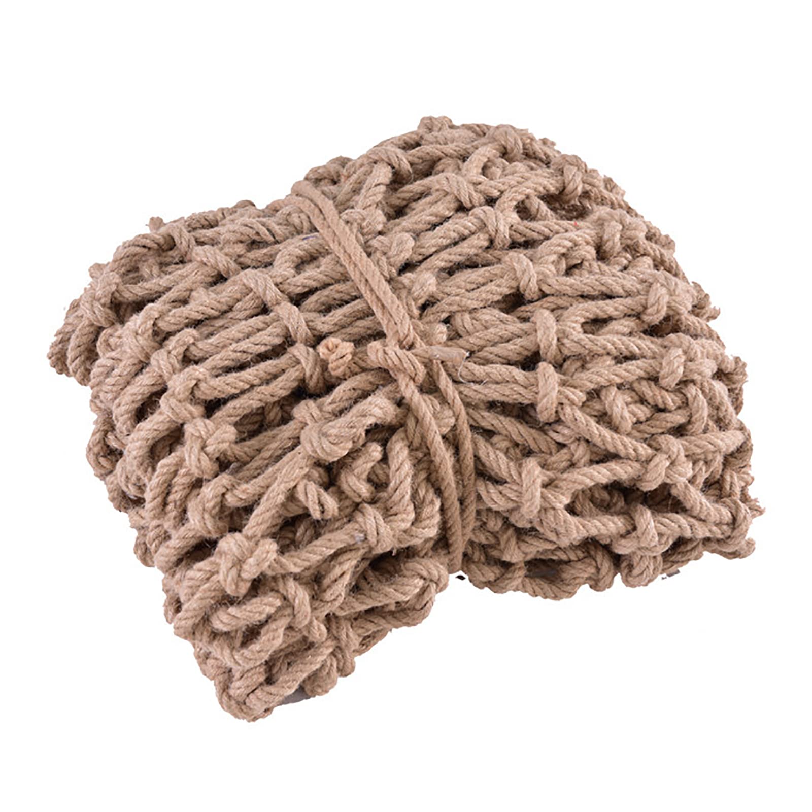 Rete Di Corda Di Juta - 10x10 Cm Maglia, Spessore 6 Mm, Dimensioni 1x2 M, Per Decorazione O Sicurezza