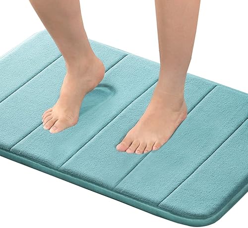 Miniatura 22 de Flamingo P Tapete de baño de espuma viscoelástica, antideslizante, de secado rápido, lavable a máquina, tapete de baño grueso para suelo de baño y