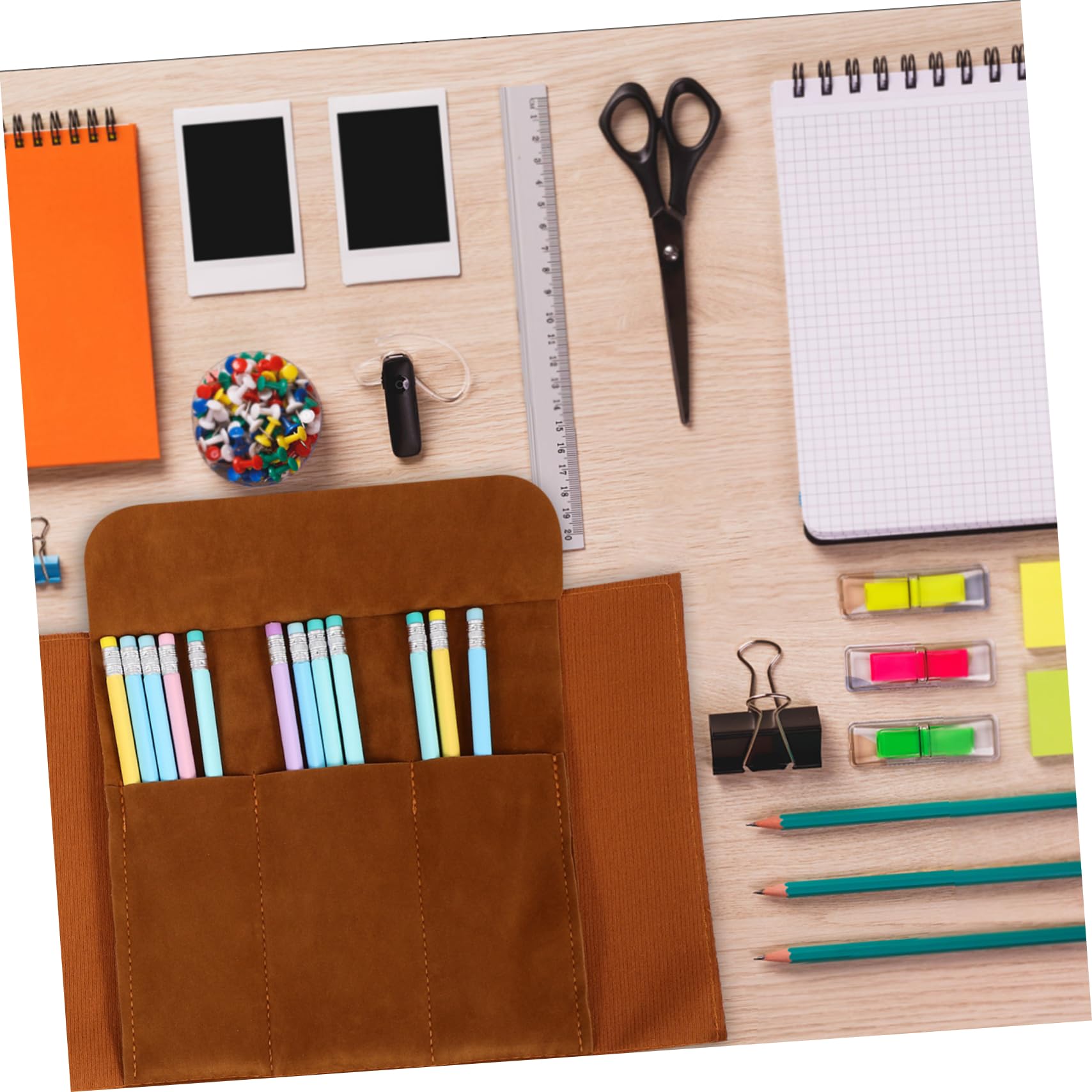 SHINEOFI 3piezas Estuche Enrollable De y Vintage Bolsa Organizadora De Lápices Multiusos Gran Capacidad para Almacenamiento De Material Escolar y Artístico para y Adultos