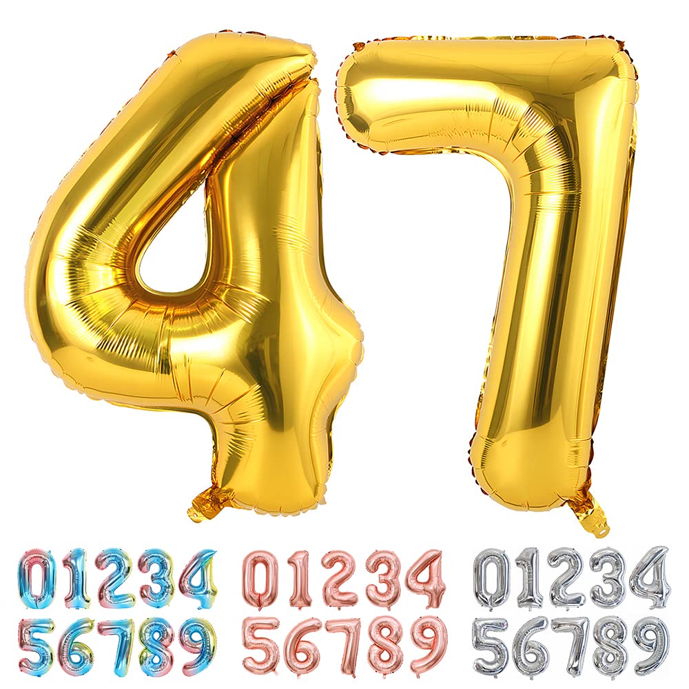Foil Globo Número 5 Azul 40" (101cm), Inflable Helio o aire, Gigante Numeros 0-9, 10-19, 20-29, 30-100, Grande Globos Decoración para La Boda Aniversario y Cumpleaños Fiestas — view 571