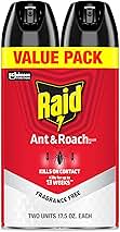 Raid Ant & Roach Killer 26, Fragrance Free Bug Killer for Home Use, Kills Bugs on Contact, 17.5 Oz, 2 Count