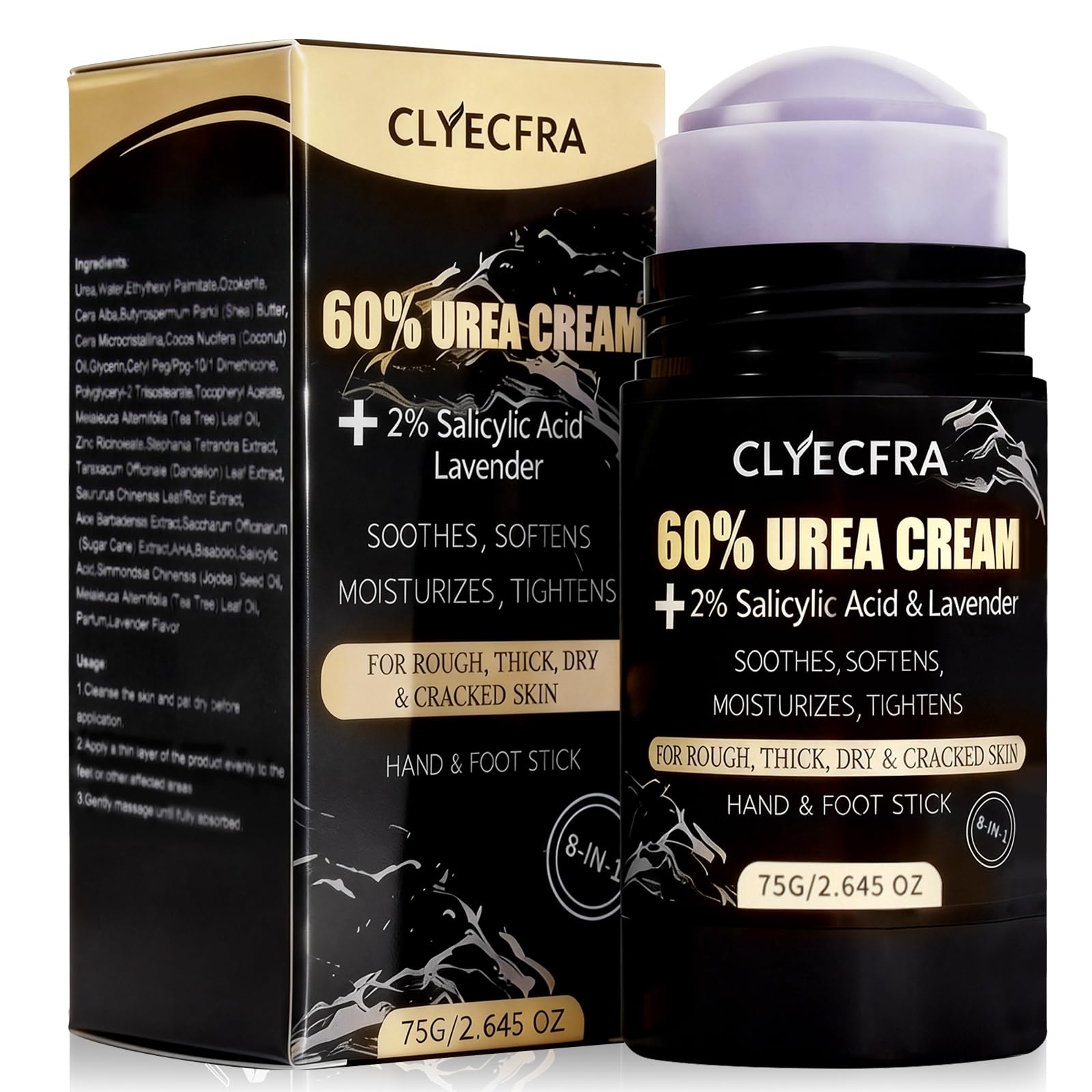 8-in-1 60% Urea Balm for Feet & 2% Salicylic Acid for Deep Hydration-150g