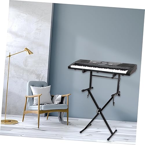 Miniatura 7 de Happyyami 1 Unidades de Marcos de teclado Soporte de controlador de doble nivel Soporte de teclado de piano rojo Soporte de piano electrónico