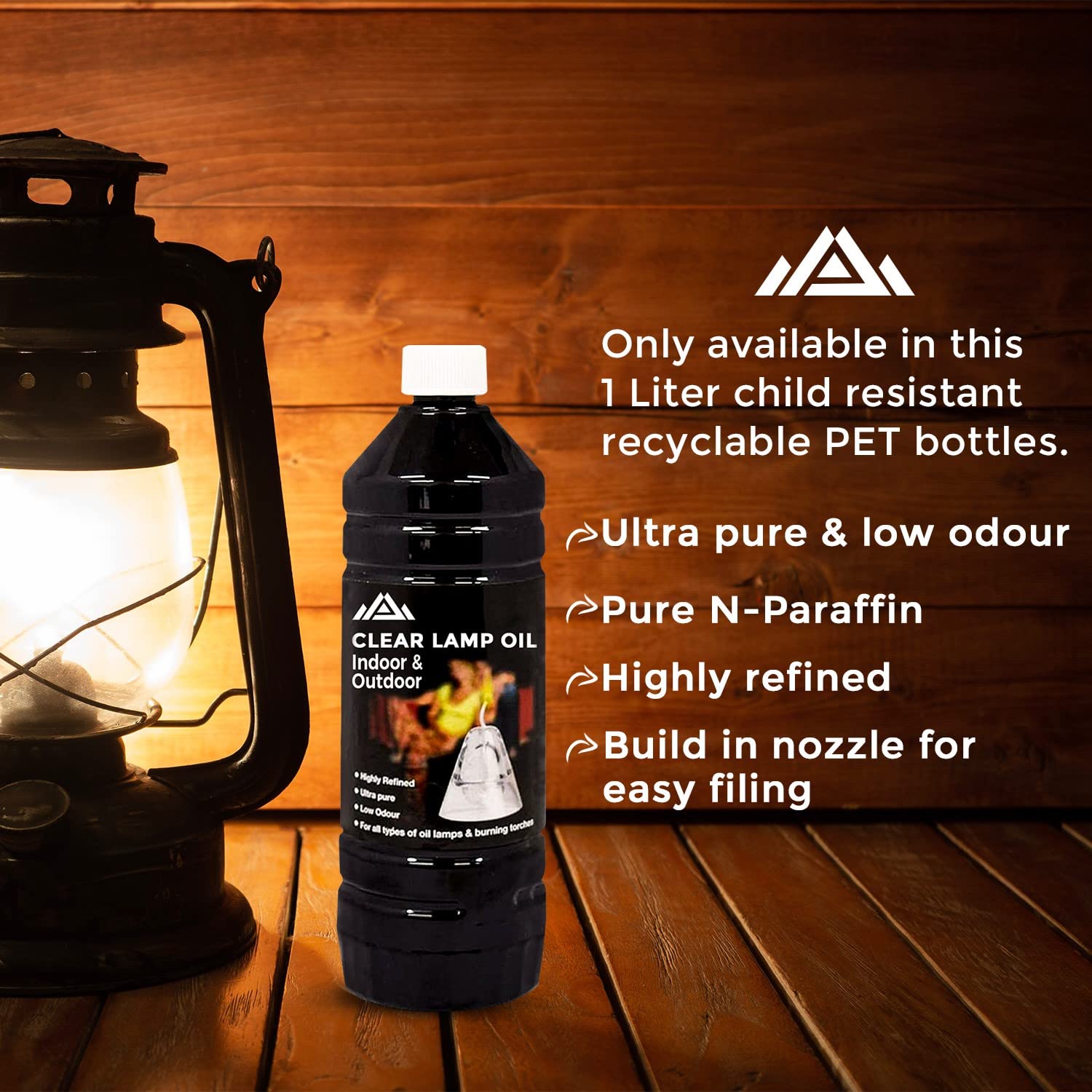 Barrettine Purebright - Huile Pour Lampe 1L - Intérieur/Extérieur - Sans Fumée Et Inodore