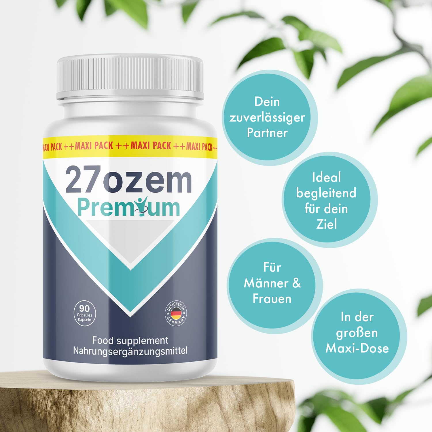 ozem 27 premium Kapseln | Mit wertvollen Inhaltsstoffe | 90 Kapseln