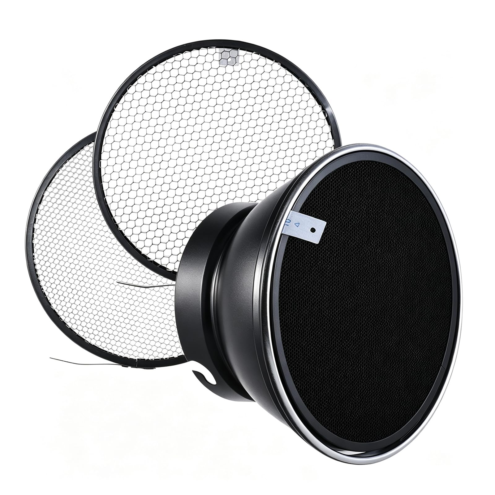 Andoer 7" / 180mm Difusor Reflector Estándar Sombra de la Lámpara con Rejillas de Panal 10 ° 30 ° 50 ° para Luz de Destello del Estroboscópico del Estudio y Accesorio de Fotografía Comercial