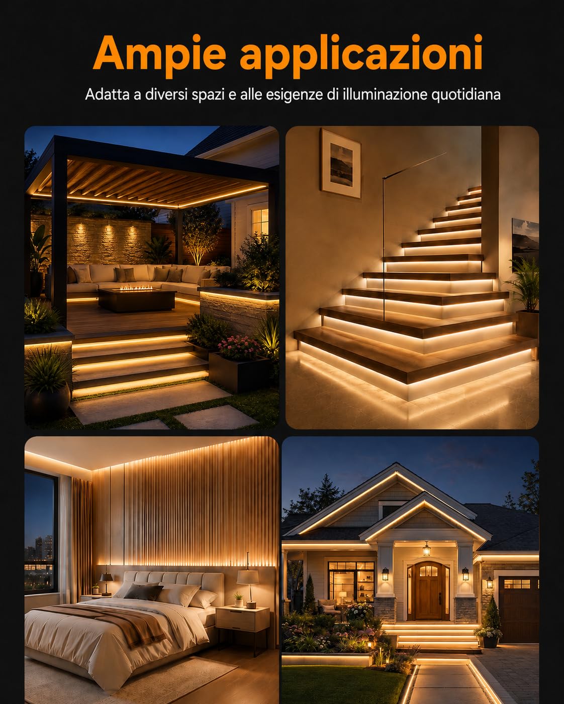 Luci a stringa al neon, 15 m, 3000K, bianco caldo, strisce LED dimmerabili, 24V, flessibili, ritagliabili, impermeabili IP65, per camere da letto, uso interno ed esterno