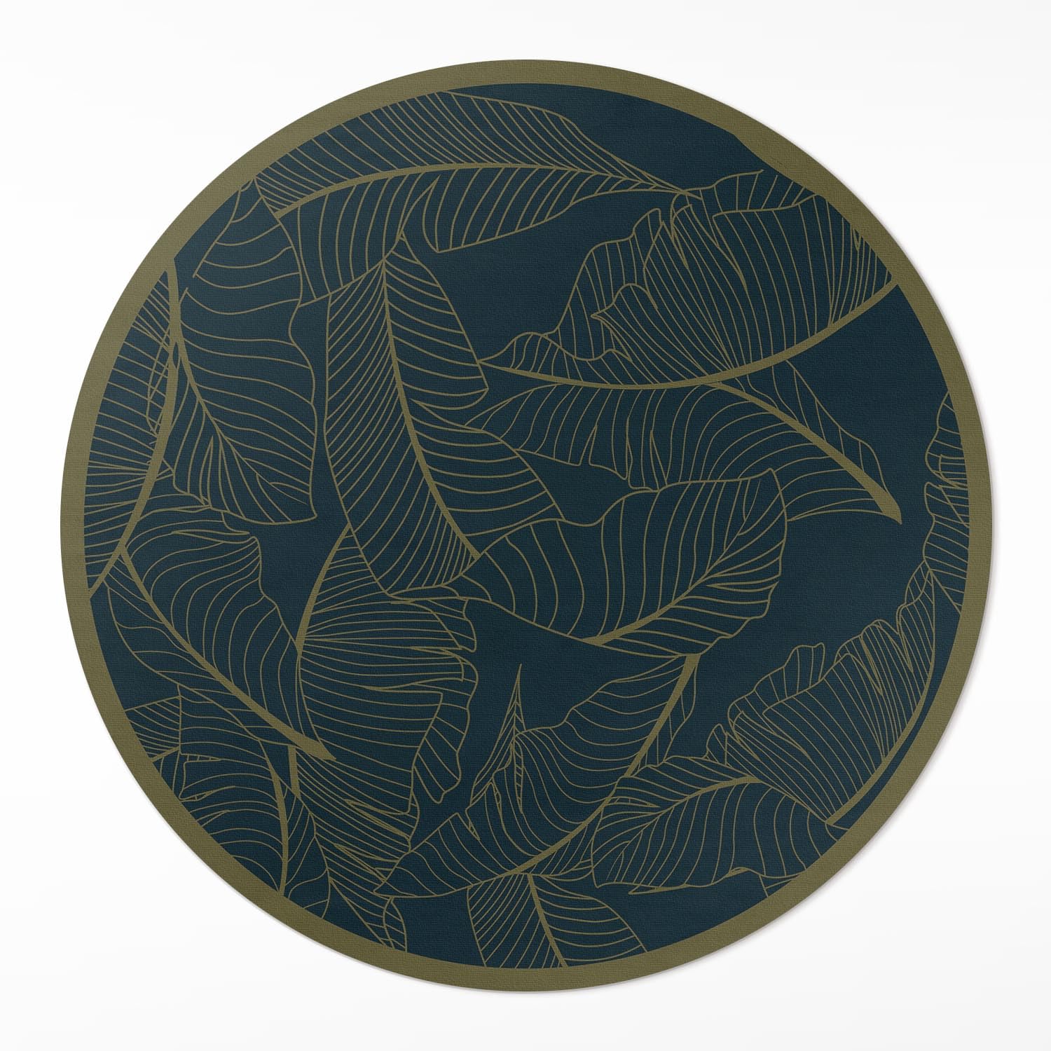 Tapis vinyle rond ø80 cm haut de gamme résistant à la rayure pour intérieur chic