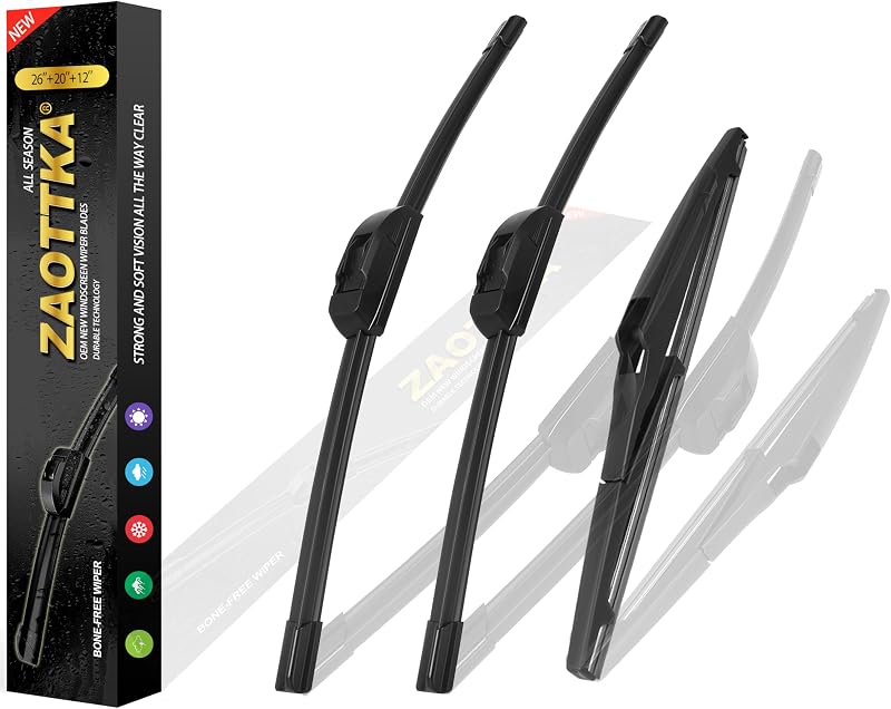 Palhetas do limpador de para-brisa ZAOTTKA 66,04 cm + 50,8 cm + 30,48 cm para Highlander, Lexus GX460 e Land Rover Discovery Sport – Conjunto com 3