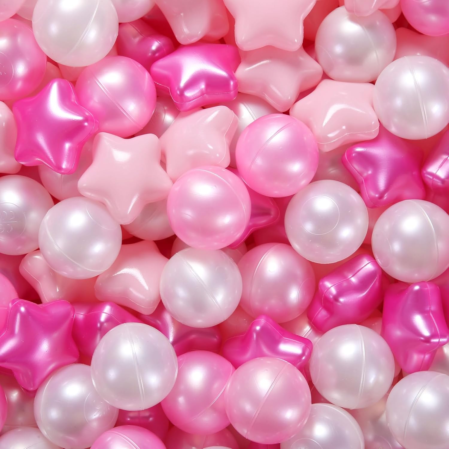 STARBOLO Star Ball Pit Balls for Toddlers -100pcs Phthalate Free BPA Free Non-Toxic Crush Proof Play Balls Play Tent Pool Playhouse Playpen Party Indoor Outdoor