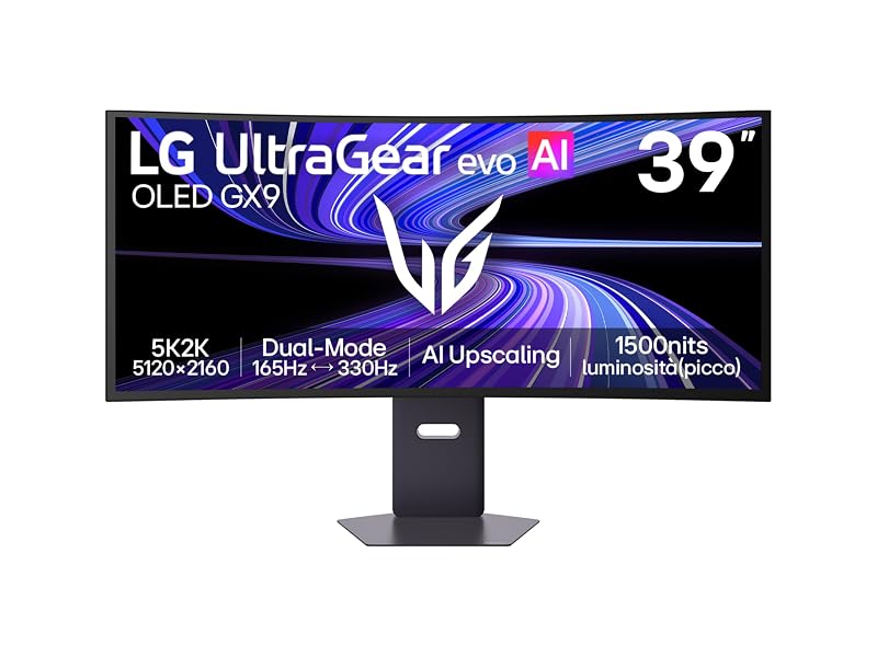 Lg ultragear evo ai 39gx950b 2026 — doppia frequenza 165/330hz con oled 5k2k