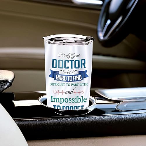 Vista 4 de WAZONE Vaso de médico personalizado Truly Great Doctors taza de acero inoxidable con aislamiento de 20 oz 30 oz taza de viaje regalos semana