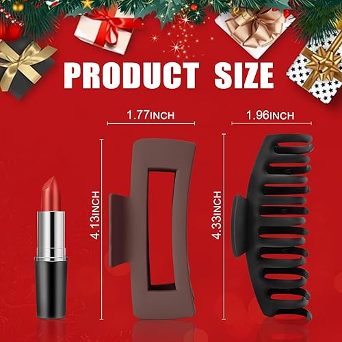 Miniatura 2 de TOCESS Paquete de 8 pinzas grandes para el cabello para mujer, pinzas de garra grandes para cabello fino y rizado, agarre fuerte de los años 90