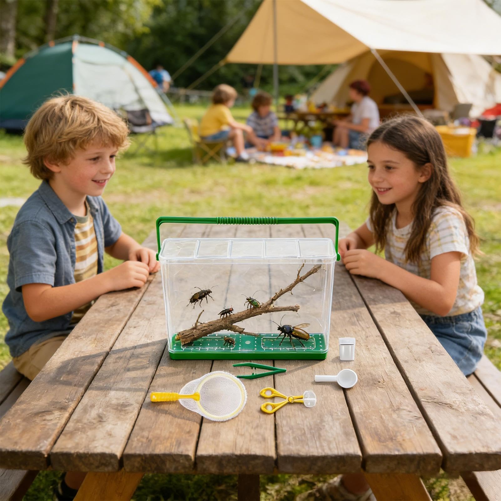 Kit de explorador exterior Con Set de Ciencia con Lupa | Kit Explorador Para Niños Con Observación Para Chicos y Chicas de Exterior, Jardín, Campamento, Caza, Senderismo, Escuela,