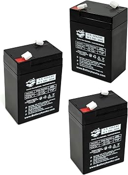 3 Pack ELB-0604 Battery ELB0604 SLA Sealed Lead Acid 6V4.5AH for Exit Sign Emergency Light 6V 4.5AH Battery UB645 SLA0905 AH 4.0 AMP Hour 120255