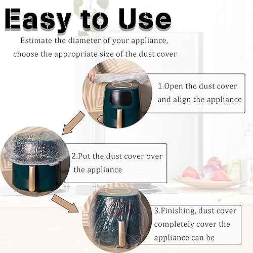 Miniatura 5 de 60 fundas transparentes para electrodomésticos de cocina, cubierta antipolvo, desechables, con elástico para electrodomésticos pequeños, horno, olla