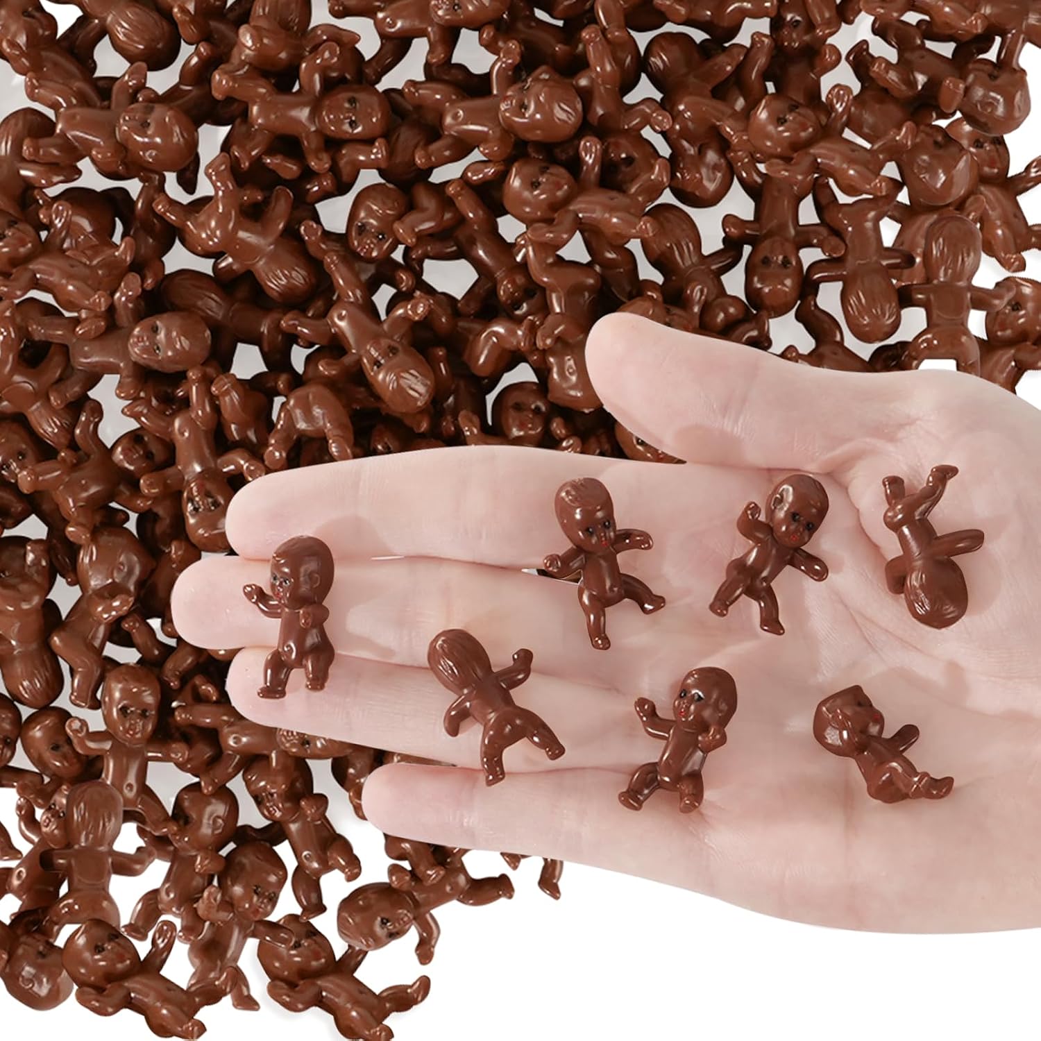 100PCS Mini Plastic Babies 1 Inch – Tiny Baby Shower Favors, King Cake Babies for Mardi Gras, Party Decorations, Ice Cube Game, Reusable Cute Mini Baby Figures image 2