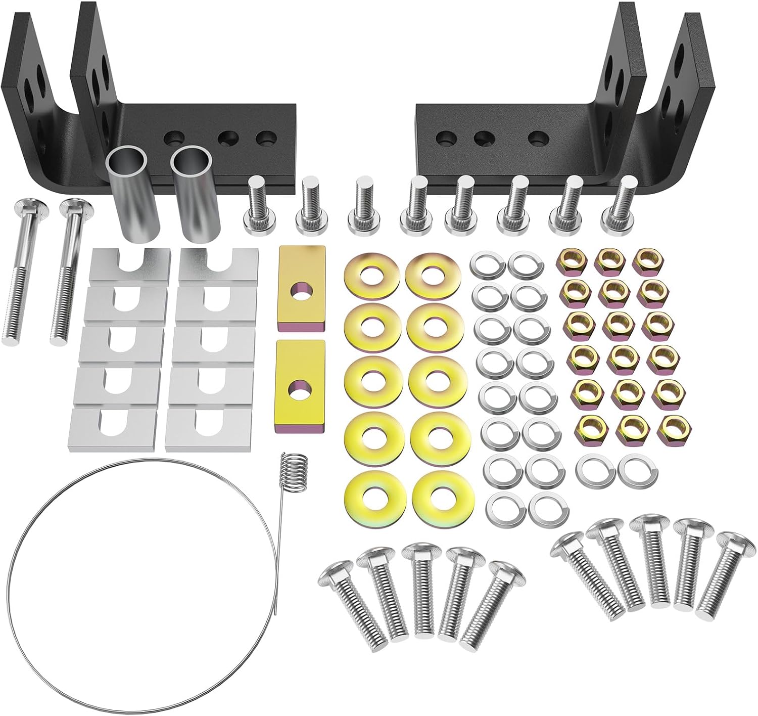 Universal Installation Kit w/Hardware and Brackets Compatible with 5th Wheel Trailer Hitches Installation Kit Replace Reese #30035, 58058 (10 - Bolt Design)