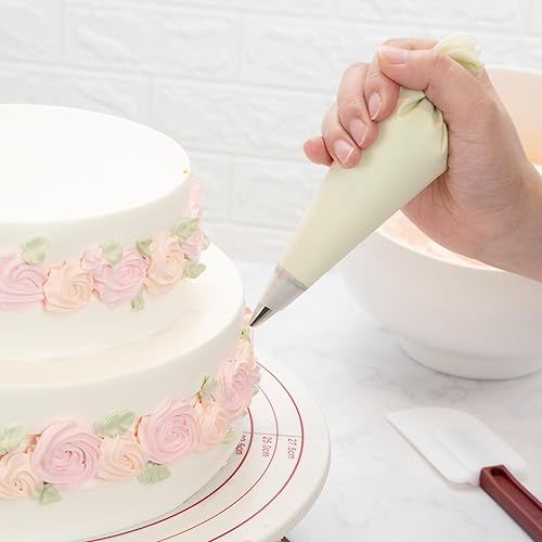 Miniatura 10 de Restaurantware Pastry Tek - Soporte giratorio redondo de plástico blanco para tartas, base antideslizante, 12 pulgadas, caja de 1 unidad