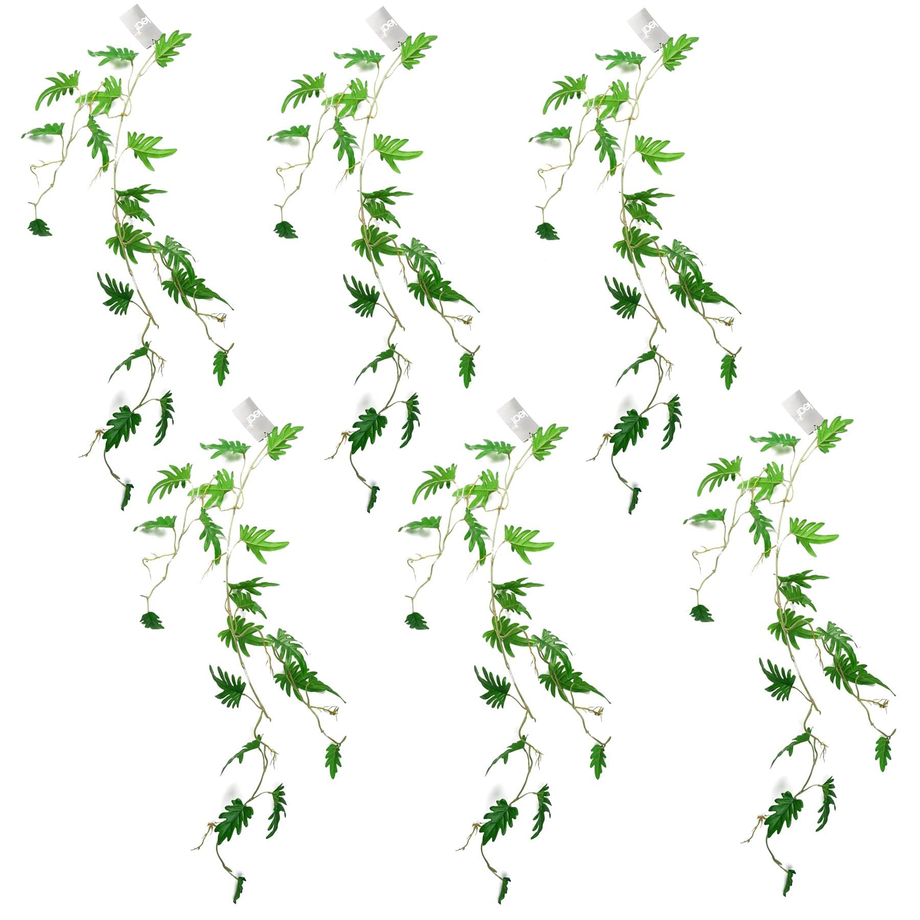 6 X 100Cm Artificial Hanging Trailing Philodendron Small Leaf Plant from B&Q