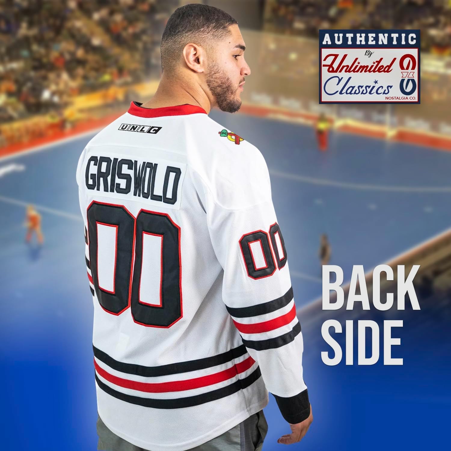 Griswold #00 Movie Hockey Jersey – Stitched Letters and Numbers Authentic Fabs Apparel S-5XL - Image 2