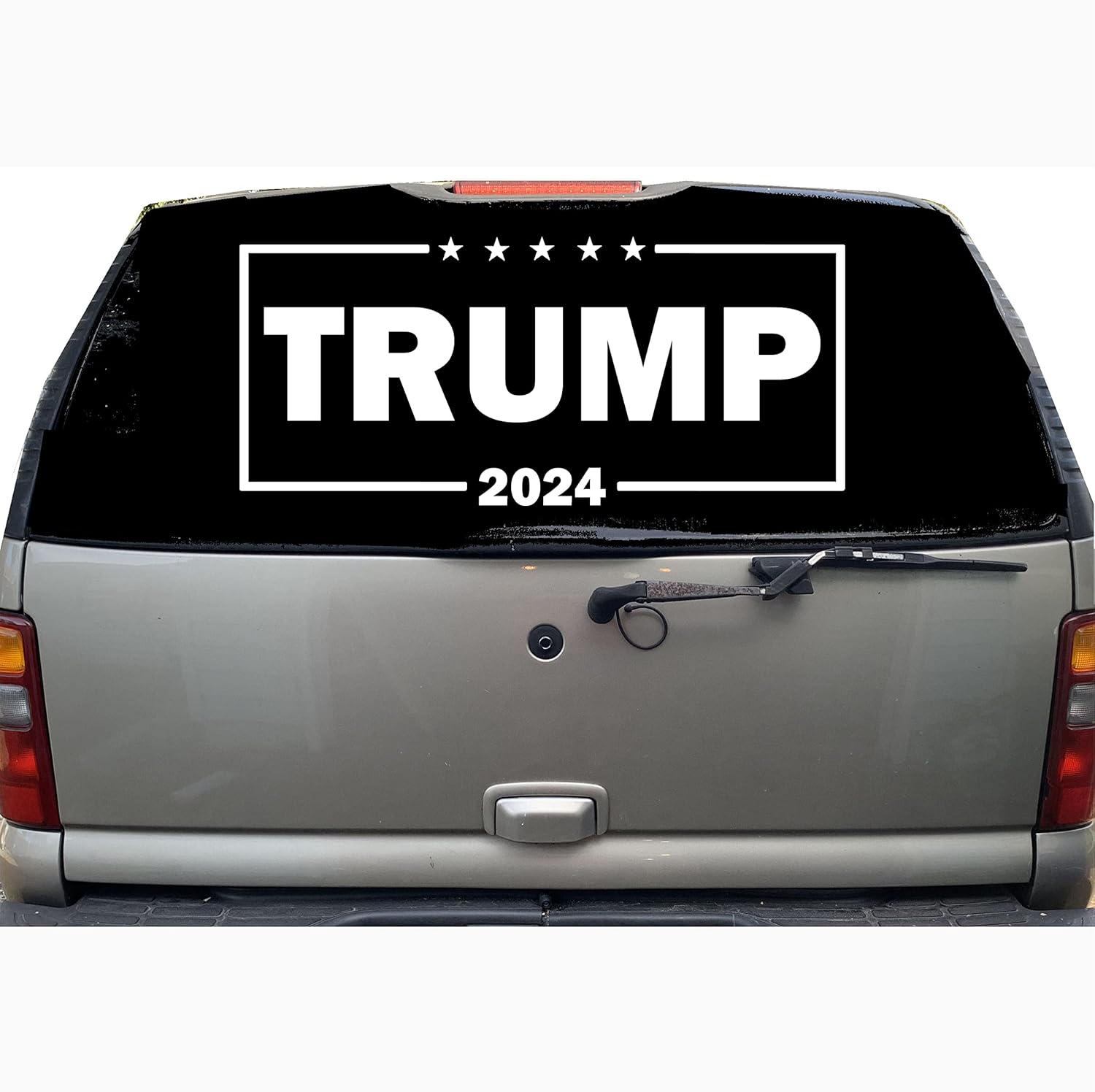 Trump 2024 Massive XL 36" W X 16" H Huge Extra Large White Vinyl Transfer Decal Sticker for Car, Truck, RV, Boat, etc