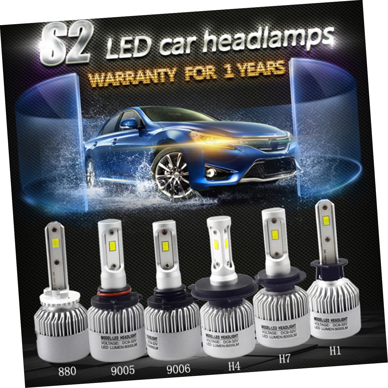 Lampadina LED H4 Csp per Fari Auto e Camion in Alluminio, 2 Pezzi | Chip Csp, Emissione Intensa Omogenea, Mini Ventola Rapida, Impostazione Alogena Compatta, per Montaggio Stabile su Veicoli