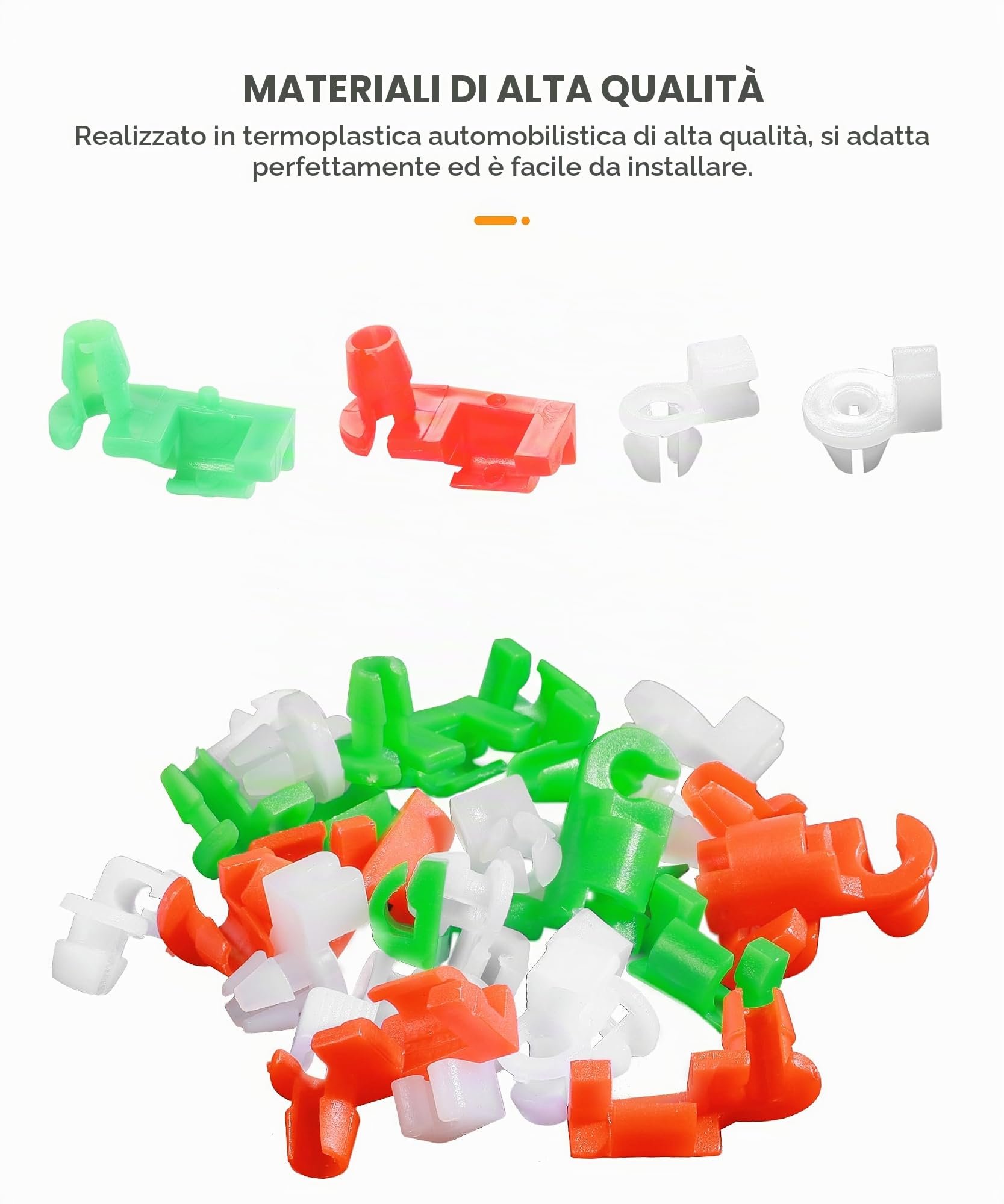 Flaconi 24PCS Clip di Fissaggio Della Serratura Della Portiera Dell'auto,Fissaggi Dell'asta Della Serratura Della Porta,Adatto per il Morsetto Della Leva Della Serratura Della Portiera Dell'auto